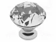 KNOB - Ø: 40MM - H: 38MM - GLASS,ZAMAK - GLAMOUR - PLATING: GALVANIZED - Sormiruuvit ja nupit - GTV-GZ-CRPB40-01 - 1