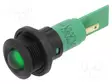 MERKKIVALO: LED - KUPERA - VIHREÄ - 12VDC - 12VAC - Ø16MM - IP67 - MUOVI - Merkkivalot ja pienoislamput - 19371251 - 1