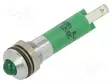MERKKIVALO: LED - KUPERA - VIHREÄ - 12VDC - Ø8MM - IP67 - LIITTIMET - 32MCD - Merkkivalot ja pienoislamput - 19040251 - 1