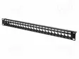 PATCH PANEL - KEYSTONE - RACK - MUSTA - RACK 19" - PORTTIEN LUKU: 24 - Tietokonetarvikkeet - muut - DN-91411 - 2