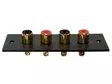 RCA CHASSIS, 4x RCA PLUG FEMALE, GOLD-PLATED, 75 x 25mm - Plugit ja jakit - CA071 - 1