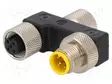 T-SOVITIN - M12 UROS,M12 NAARAS X2 - A-KOODI-DEVICENET / CANOPEN - M12 liittimet - 0906UTP101 - 1