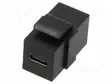USB SOVITIN - KEYSTONE - USB C PISTOKE,MOLEMMIN PUOLIN - MUSTA - Tietokonetarvikkeet - muut - GOOBAY-61261 - 1