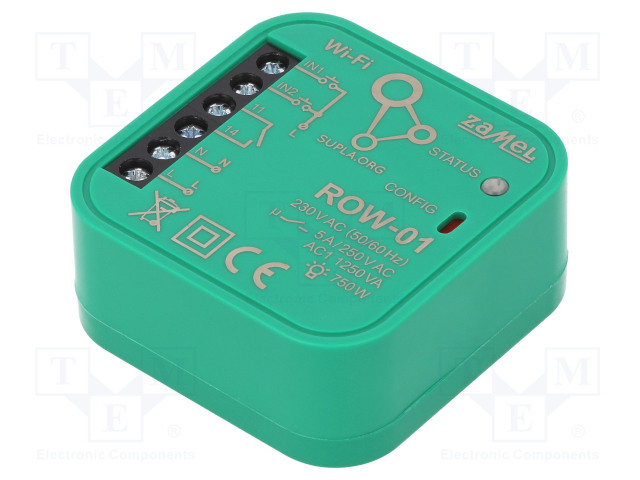 1-KANAVAINEN OHJAIN - SMART HOME - RASIA-ASENNUS - 230VAC - IP20 - SUPLA - IN: 1 - Rakennusautomatiikka - ROW-01 - 1