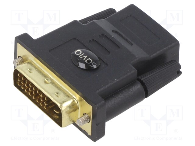 ADAPTERI - DVI-D (24+1) PISTOKE,HDMI-PISTORASIA - MUSTA - HDMI, DVI, DisplayPort johdot - SAVKABELCL-21 - 1