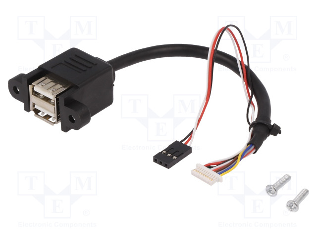 ADAPTERI-HAAROITIN - UP BOARD - USB X2 - MOLEX,USB A-PISTORASIA X2 - Embedded järjestelmien lisätarvikkeet - EP-CBUSB10PFL01 - 1