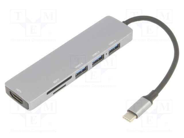 ADAPTERI - OTG,USB 3.0 - NIKKELÖITY - 0,15M - MUSTA - 4K,UHD 2160P - PVC - USB kaapelit ja adapterit - CU4281 - 1