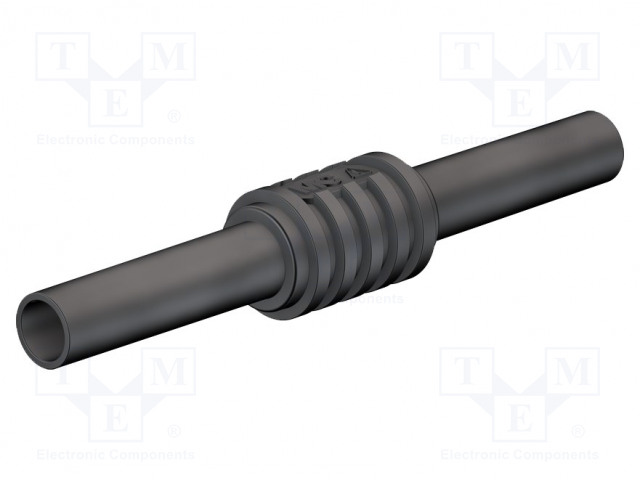 LABORATORY CONNECTOR: 4MM BANANA - ADAPTER,SOCKET - 1KV - 32A - MUSTA - Banaanijatkoliittimet - XHK-21 - 1