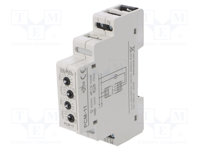 AUTOMATION MODULE: TIMER - 0,1S÷10DAYS - SPDT - 250VAC/16A - PCM - IP20 - Aikareleet ja ajastimet - PCM-11 - 1