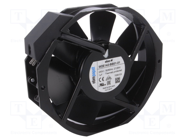 AKSIAALIPUHALLIN 172X150X38MM - 320M3/H - KUULA - IP22 - AC 230V tuulettimet - W2E142-BB01-01 - 1
