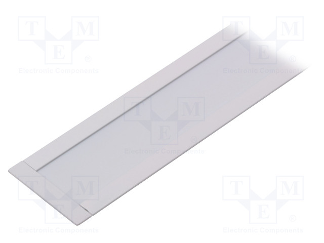 ALUMIINIPROFIILI LED-NAUHOILLE - MAITOLASI - VALKOINEN - L: 1M - FLAT8 - Profiilit LED nauhoille - TOP-58410001 - 1