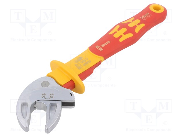 WRENCH: ADJUSTABLE - INSULATED,SELF-ADJUSTING - OVERALL LEN: 226MM - Jakoavaimet - WERA.05020153001 - 1