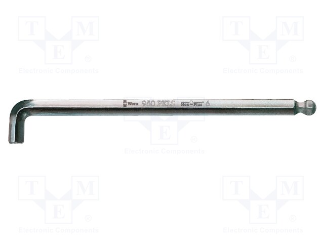 WRENCH: HEX KEY - HEX PLUS,SPHERICAL - HEX 8MM - OVERALL LEN: 200MM - Kuusiokolo- ja TORX avaimet - WERA.05022047001 - 1
