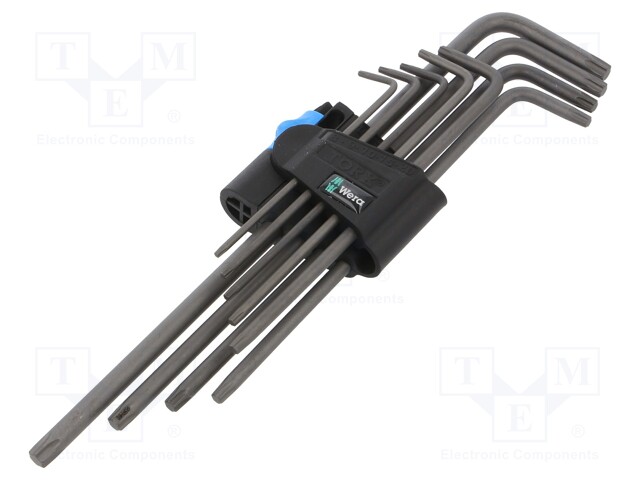 WRENCH: TORX®-SET - TX8,TX9,TX10,TX15,TX20,TX25,TX27,TX30,TX40 - Kuusiokolo- ja TORX avaimet - WERA.05024450001 - 1