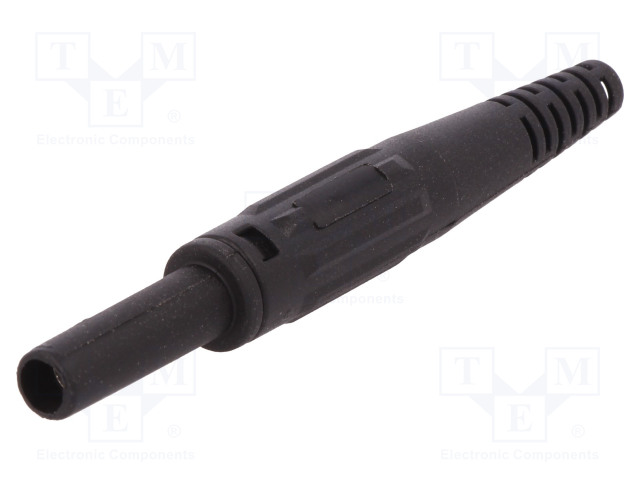 BANAANILIITIN - NAARAS 4MM - 32A - 1KV - MUSTA - JOHTOON - ERISTETYT - Banaanijatkoliittimet - XK-410-21 - 1