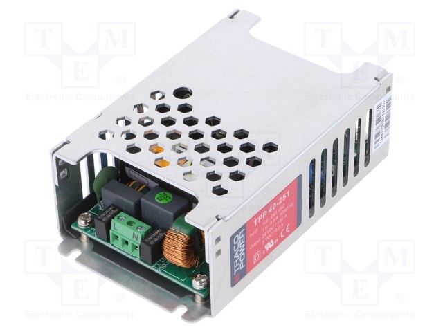 VIRTALÄHDE: IMPULSSI - SISÄÄNRAKENTAMISEEN,MODUULI-40W - 24VDC - Teollisuushakkuriteholähteet - TPP40-251 - 1