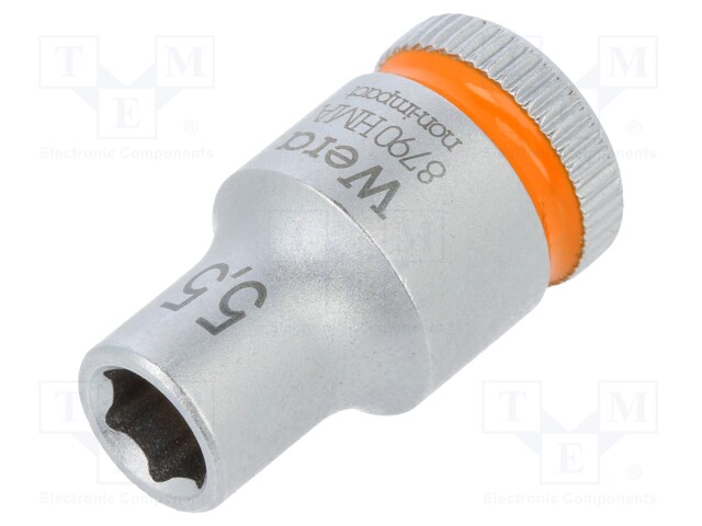 HYLSY - 6-KULMA,HYLSY-HEX 5,5MM - 1/4" - KÄRJEN PIT: 23MM - Hylsyavaimet - WERA.05003504001 - 1