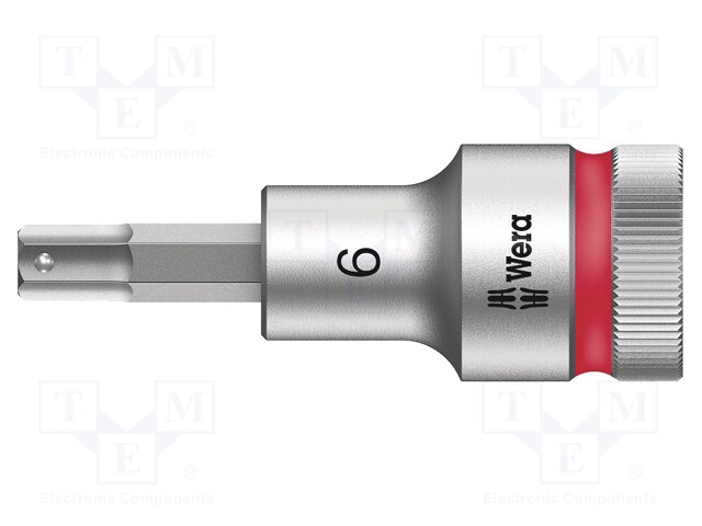 HYLSY - HEX-PLUS KUUSIOKOLOAVAIN,HYLSY-HEX 6MM - 1/2" - ZYKLOP - Hylsyavaimet - WERA.05003822001 - 1