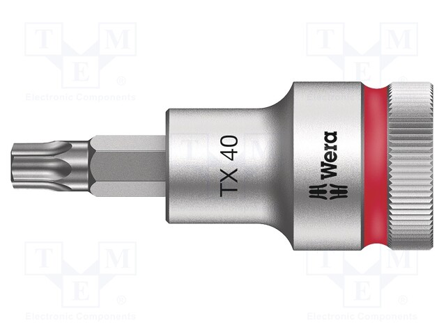 HYLSY - HYLSY-TORX® - TX40 - 1/2" - 60MM - KROMI-VANADIINITERÄS - Hylsyavaimet - WERA.05003834001 - 1