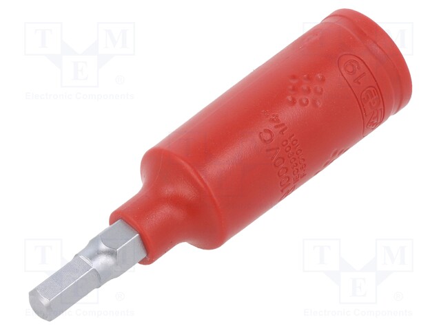 HYLSY - KUUSIOTAPPIAVAIN,ERISTETTY,HYLSY-HEX 5MM - 1/4" - 65MM - Hylsyavaimet - WIHA.43111 - 1