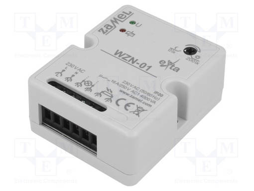 HÄMÄRÄKYTKIN - RAPPAUKSEN PÄÄLLE - 230VAC - SPST - IP20 - WZN - -20÷45°C - Rakennusautomatiikka - WZN-01 - 1