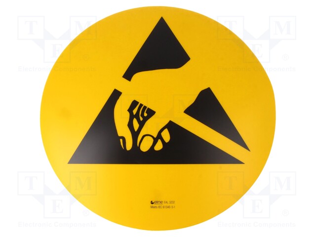 ITSELIIMAUTUVA ETIKETTI - ESD - 0,32M - PVC - ESD teipit ja etiketit - ESD-SIGN1 - 1