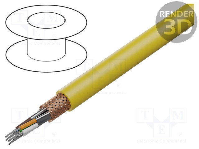 JOHTO - ETHERLINE® HEAT,S/FTP - 4X2X24AWG - 6A - CU - PUR - 8,1MM - Teollisuuden Ethernet-kaapelit - ETH-2170581 - 1