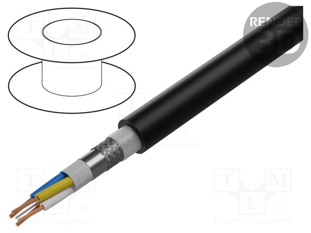 JOHTO - ETHERLINE® ROBUST - 1X4X22AWG - 5 - CU - MUSTA - 6,5MM - Teollisuuden Ethernet-kaapelit - ETH-ROBUST-2170451 - 1