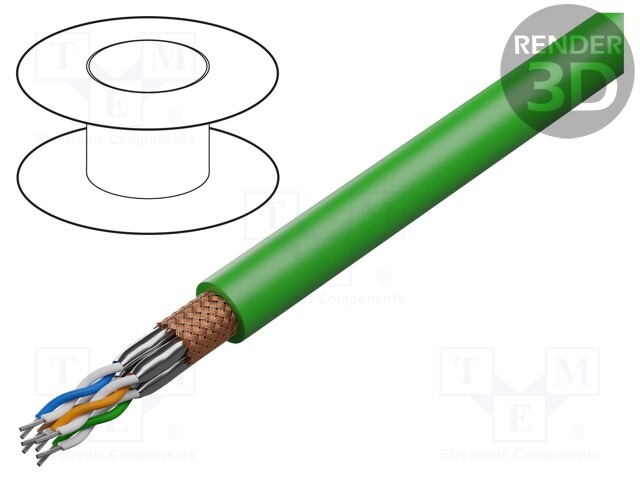 JOHTO - ETHERLINE® TORSION,S/FTP - 4X2X24AWG - 7 - CU - PUR - Teollisuuden Ethernet-kaapelit - ETH-TOR-2170481 - 1
