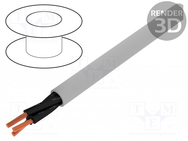 JOHTO - OZ-500 - 3X1MM2 - SUOJAAMATON - 300V,500V - CU - LANKA - HARMAA - Suojaamattomat moninapakaapelit - OZ5003X1 - 1