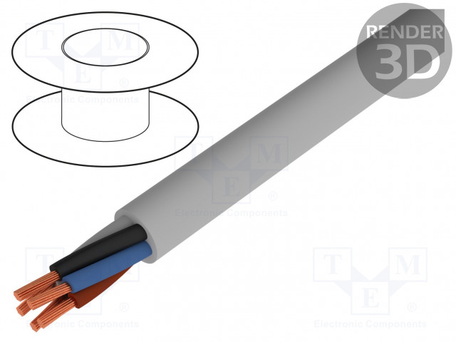 JOHTO - OB-500 - 2X1MM2 - SUOJAAMATON - 300V,500V - CU - LANKA - HARMAA - Suojaamattomat moninapakaapelit - OB500-2X1 - 1