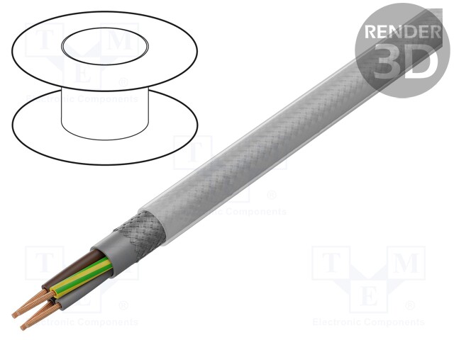 JOHTO - Y-CY-JB - SUOJATTU,TINATTU KUPARIPUNOS - PVC - LÄPINÄKYVÄ - Suojatut moninapakaapelit - Y-CY-JB-4G1 - 1