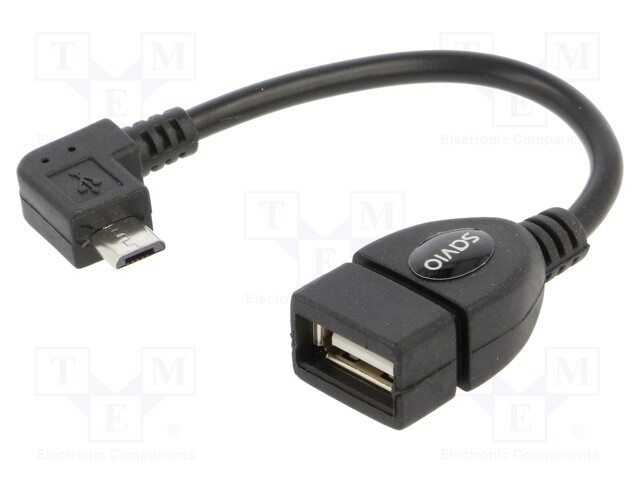 KAAPELI - OTG,USB 2.0 - MUSTA - USB kaapelit ja adapterit - SAVKABELCL-61 - 1