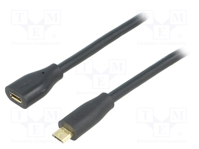 KAAPELI - USB 2.0 - USB B MICRO NAARASLIITIN,USB B MIKROPISTOKE - USB kaapelit ja adapterit - CU0121 - 1