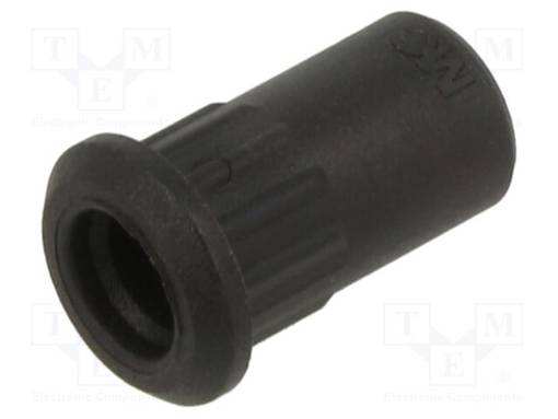 25A - MUSTA - 17MM - 4MM BANANA SOCKET - Banaanijatkoliittimet - I-EB4-IFA-21 - 1