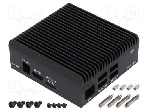LAITEKOTELO - ALUMIINI - MUSTA - X: 91MM - Y: 95MM - Z: 37MM - Arduino Raspberry kotelot - UP-GWS01-A10-0001 - 1