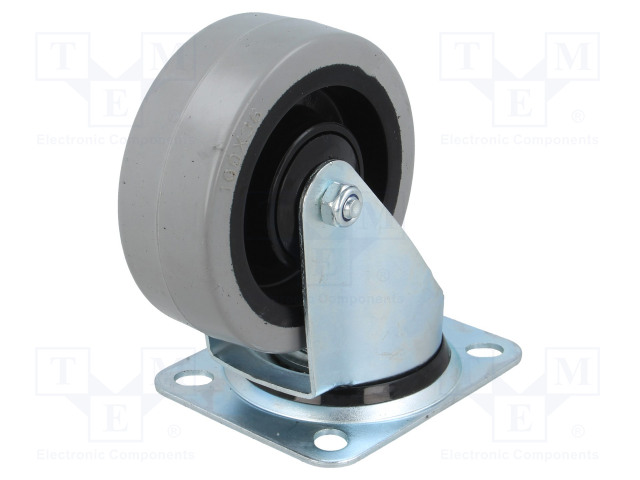 KULJETUSPYÖRÄ - Ø: 100MM - W: 36MM - H: 128MM - VÄÄNTÖ-150KG - KUMI - Kuljetuspyörät - KPE-POGES-100K1 - 1