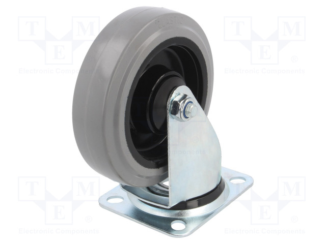 KULJETUSPYÖRÄ - Ø: 125MM - W: 36MM - H: 156MM - VÄÄNTÖ-150KG - KUMI - Kuljetuspyörät - KPE-POGES-125K1 - 1