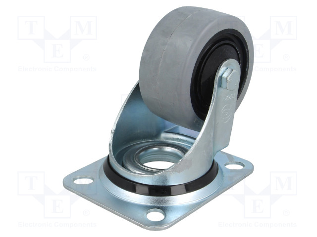 KULJETUSPYÖRÄ - Ø: 80MM - W: 36MM - H: 105MM - VÄÄNTÖ-150KG - KUMI - TERÄS - Kuljetuspyörät - KPE-POGES-80K1 - 1