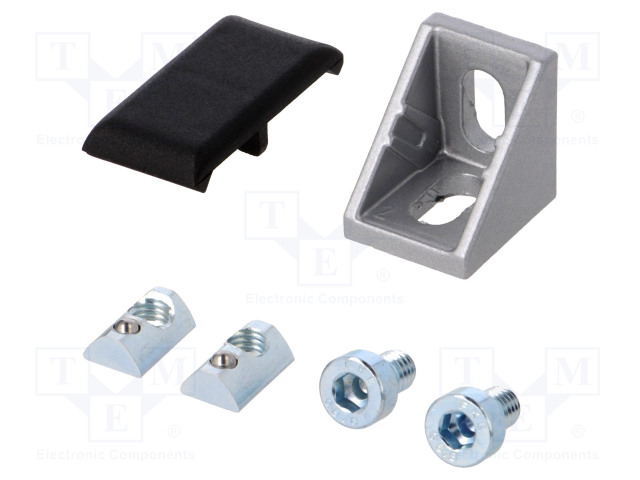 KULMA - PROFIILEIHIN - URAN LEVEYS 5MM - W: 17MM - H: 20MM - L: 20MM - Alumiiniprofiilien lisätarvikkeet - FA-093W201N05S01 - 1