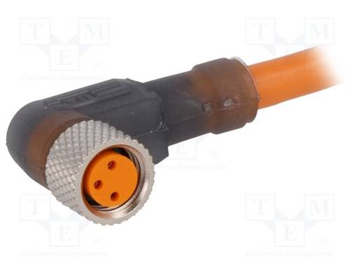 KAAPELI: ANTUREITA/AUTOMATIIKKAA VARTEN - M8 - PIN: 3 - KULMA - 2M - Teollisuus anturikaapelit - ELWIKAKV140041 - 1