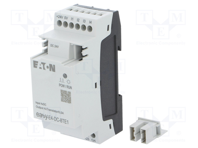 AUTOMATION MODULE: EXTENSION - IN: 4 - OUT: 4 - OUT 1: TRANSISTOR - Ohjelmoitavat releet - EASY-E4-DC-8TE1 - 1