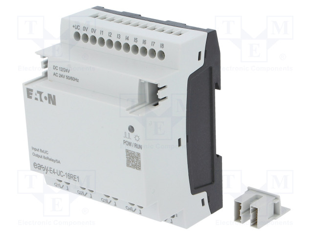 AUTOMATION MODULE: EXTENSION - IN: 8 - OUT: 8 - OUT 1: RELAY - 5A - 24VAC - Ohjelmoitavat releet - EASY-E4-UC-16RE1 - 1