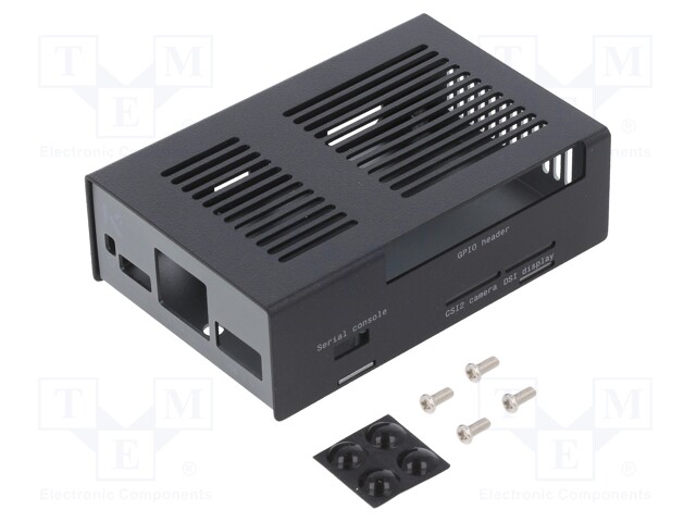 LAITEKOTELO - ALUMIINI - MUSTA - X: 60MM - Y: 91MM - Z: 33MM - Arduino Raspberry kotelot - KKSB-2024901 - 1