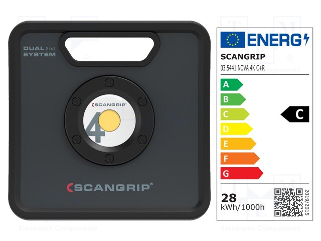 LAMPUN: TOIMINTA-6000K - IP67 - SARJA: JOHTO - VARREN KANSSA - H: 88MM - LED-työvalot ja valonheittimet - SCANGRIP-03.5441 - 1