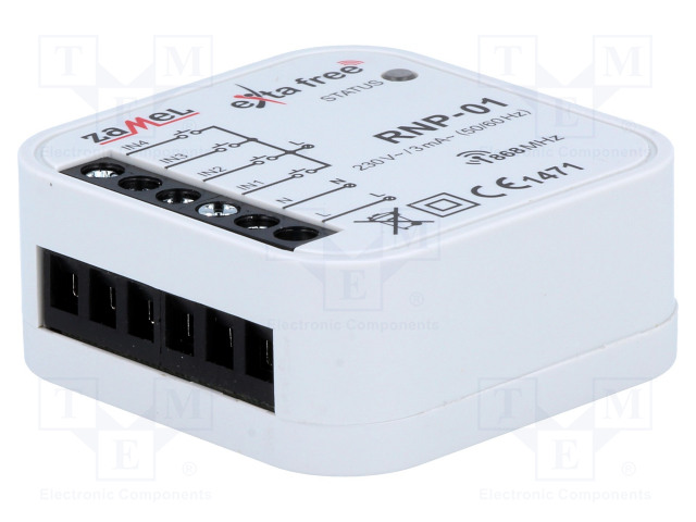 RASIA-ASENNUS - 230VAC - IP20 - EXTA FREE - -10÷55°C - 868,32MHZ CH: 4 - Rakennusautomatiikka - RNP-01 - 1