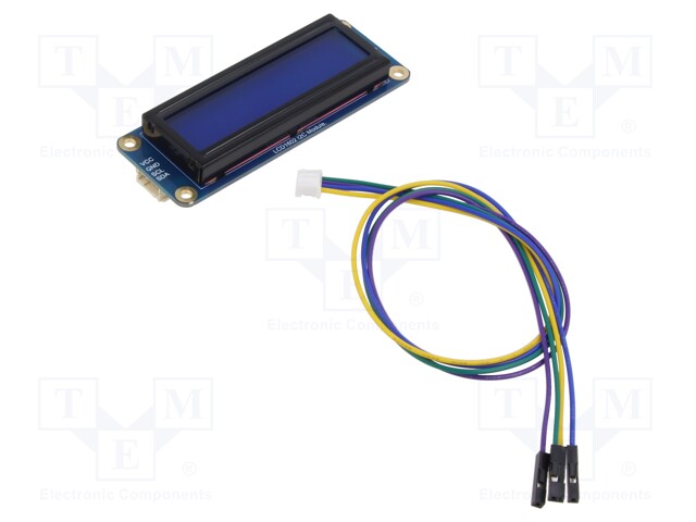 LCD NÄYTTÖ - AAKKOSNUMEERINEN - 16X2 - SININEN - 87X32X13MM - LED - 1X4 - Aakkosnumeeriset LCD-näytöt - WSH-23991 - 1
