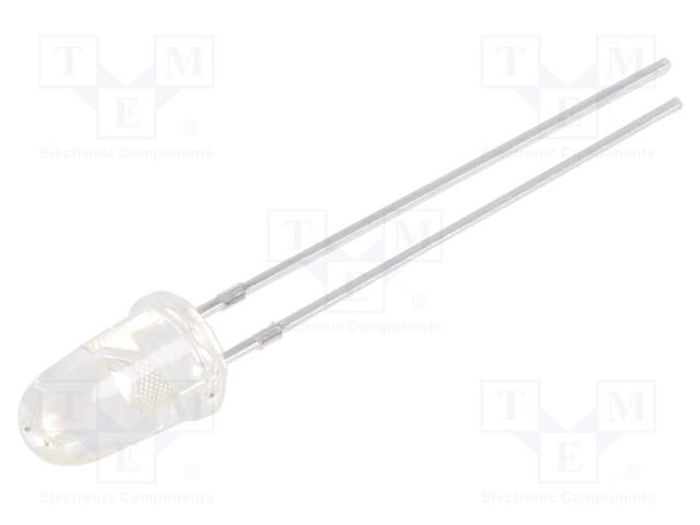 LED - SININEN - 5MM - 6000÷10000MCD - 10° - ETUOSA: KUPERA - 2,8÷3,6VDC - Pyöreät LEDit - N0B63L21 - 1