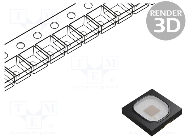 LED - KELTAINEN - 120° - 350MA - ?D: 586÷595NM - 39÷82LM - 3,85X3,85MM - Ultrakirkkaat LEDit - LY-H9PP-HZKX-46-1 - 1