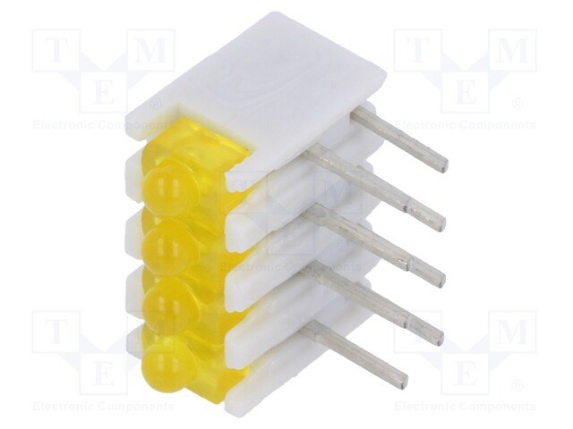 LED - KOTELOSSA - KELTAINEN - DIODIEN LM: 4 - 20MA - 38° - 2,1V - 25MCD - Merkkivalot ja pienoislamput - ZSU0431 - 1
